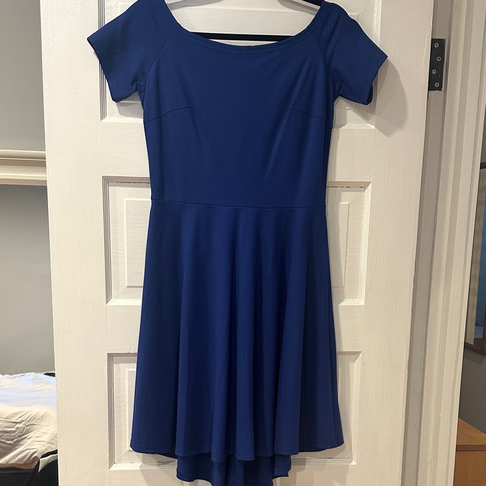 Chic Navy High Low Dress